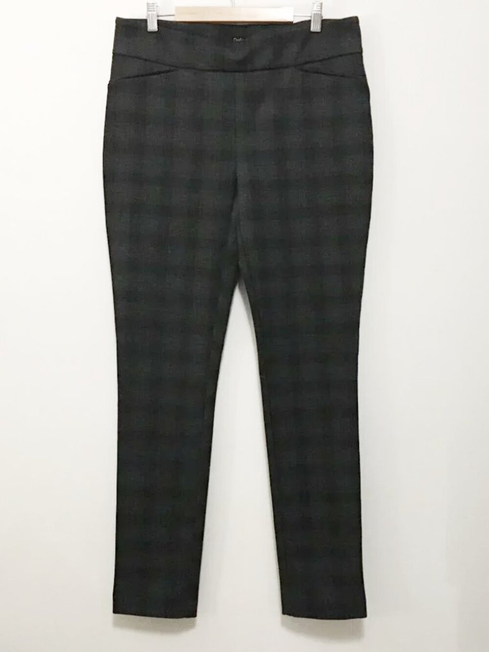 Dalia Black and Grey Plaid Dress Pants Size 10